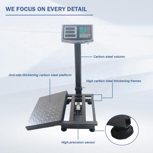 Industral Scale Digital Electronic 150kg/500kg Carbon Steel Bench Postal Platform Scale with LCD Display Pressure Sensor