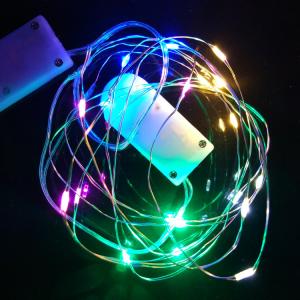 China IP65 LED Copper Wire String Light For Party 2M 20 LED Button Battery Operated on sale
