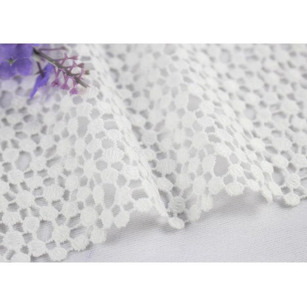 Milk Silk Water Soluble Lace Fabric For Bridal Dresses Circle Lace Designs