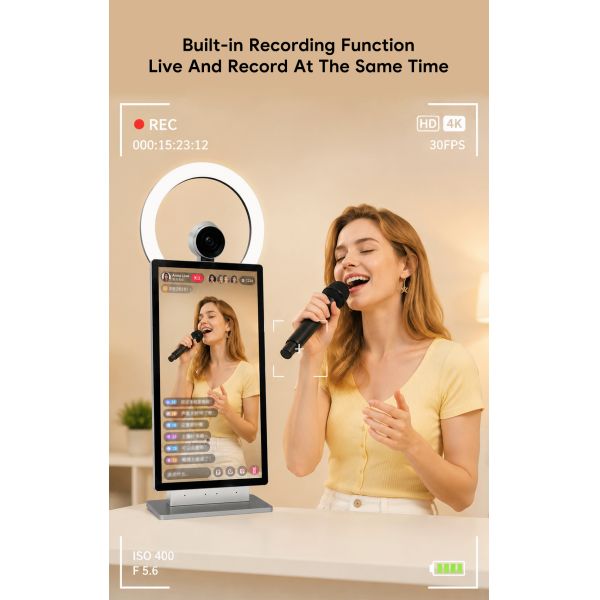All-In-One 15.6 Inch Interactive Screen for TikTok Facebook Live Streaming Broadcasting Portable Service Equipment