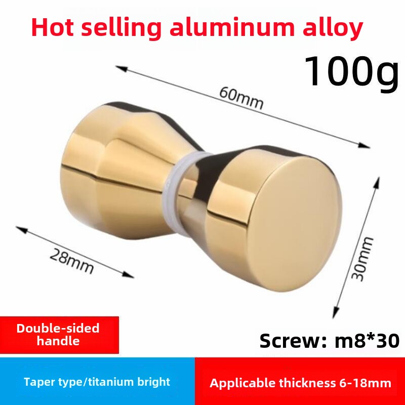 Single Hole Modern Solid Cylindrical Aluminum Bathroom Accessory Single Handle for Small Shower Room Glass Door