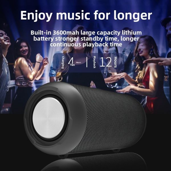 IPX6 Waterproof Mini Wireless Portable Bluetooth Speaker Large Capacity Battery Outdoor Sports Audio