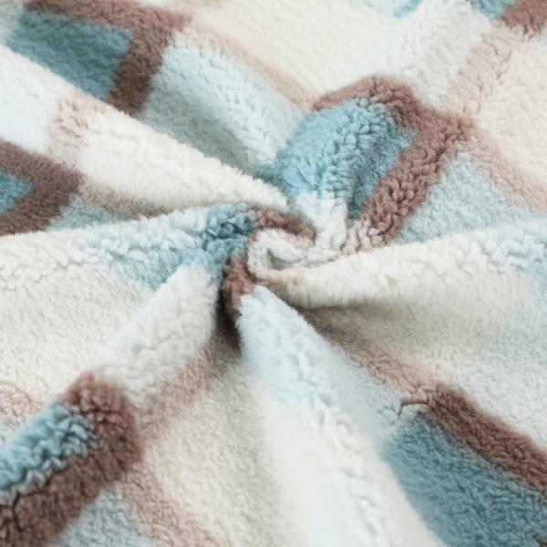 100% Polyester Fleece Sherpa Fabric Custom Black Color Recycled Polyester Fabric