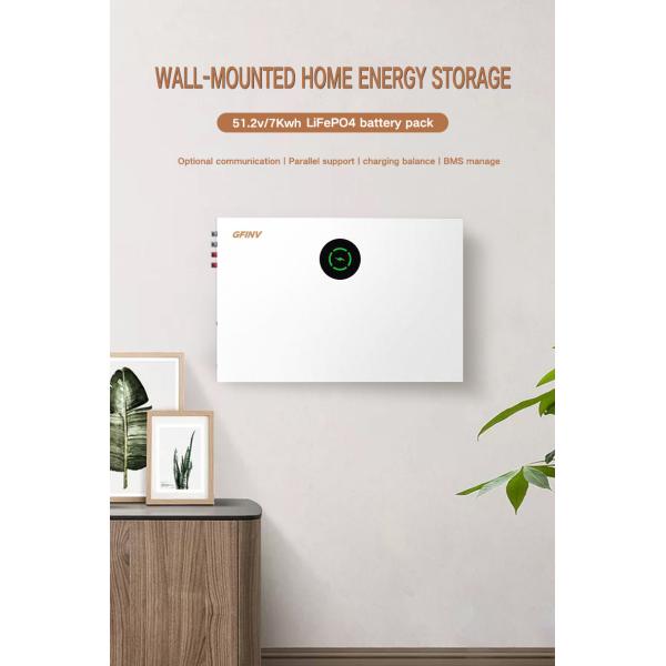 5kw 7kw Household Wall Mount Lifepo4 Battery 200ah 51.2v 48v Parallel Support