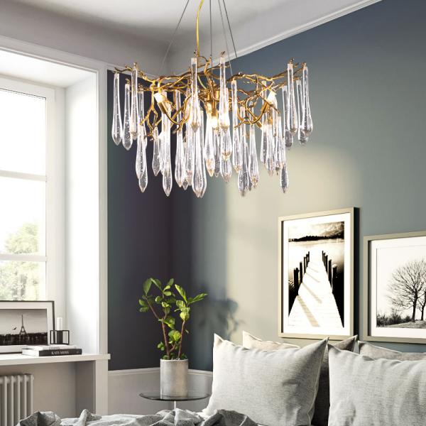 Crystal Chandelier Modern Pendant Light / Crystal Hanging Ceiling Lights