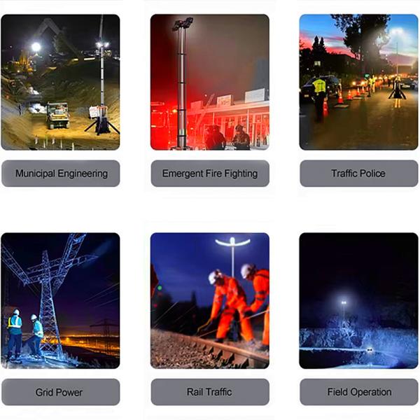 Renewable Solar Energy Light Tower Surveillance Tower with CCTV Camera Mobile Solar Light Tower