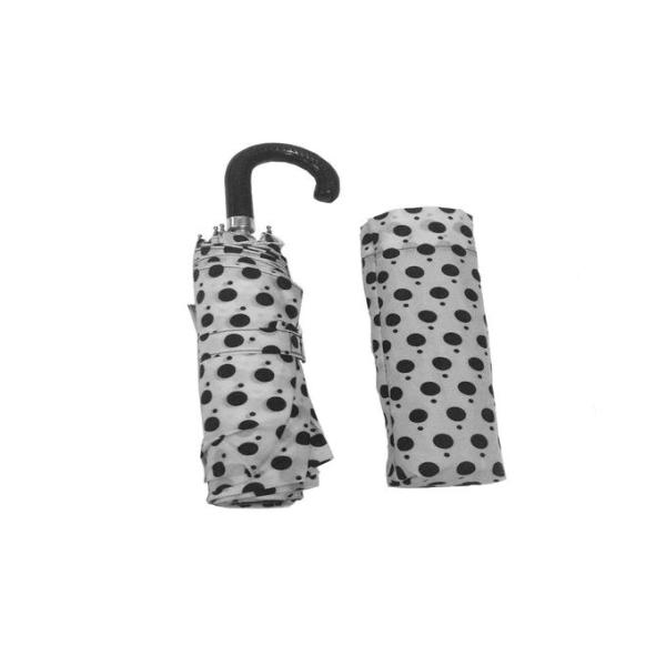 Lightweight Folding Umbrella , Three Fold Umbrella Aluminum Frame J Handle