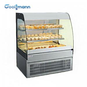 China Supermarket Cake Display Cooler Curved Front Glass Bakery Counter Cabinet Fridge on sale