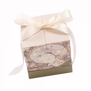China Wedding Scented Candle Luxury Paperboard Gift Box With Ribbon on sale