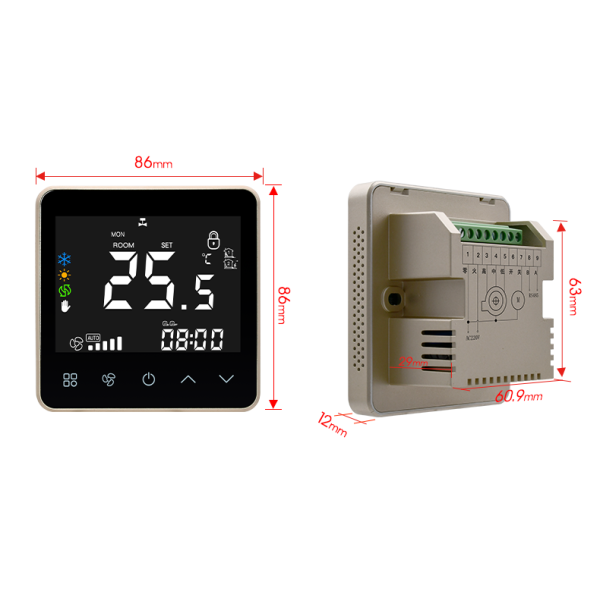 HVAC Smart WIFI Thermostat For Fan Coil Units Air Duct Systems