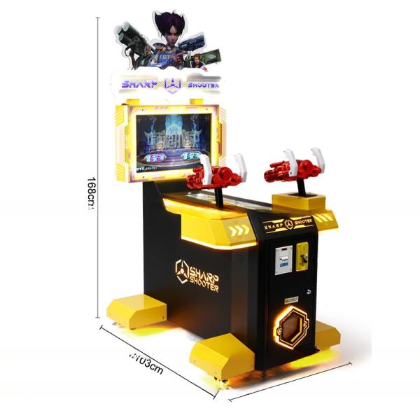 Coin Op Shooter Arcade Cabinet Double Players Video Gun Arcade Machine