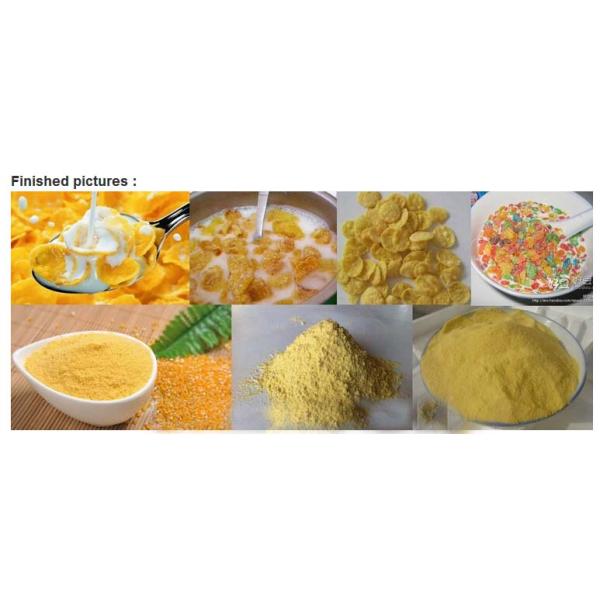 Twin Screw Extruder Corn Flakes Making Machine , Corn Flakes Processing Line Machine