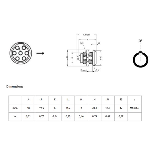 Compatible Lemo K Series Push-Pull Connector Waterproof IP68 Solder Connector