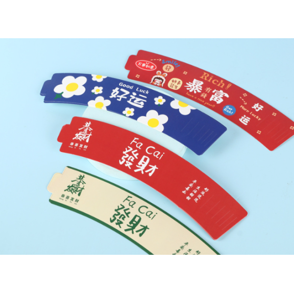 Custom Logo Printing Corrugated Insulation Cup Sleeve Heat Resistant For Hot Cold Beverages
