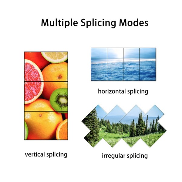 55" High Brightness LCD Video Wall 500 Nits 750 Nits Advertising Splicing Screen Seamless Commercial Display Board OEM