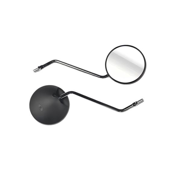 CG125 rearview mirror assembly round reflective mirror chrome bracket set compatible with 125 top rod motorcycle head reversing mirror