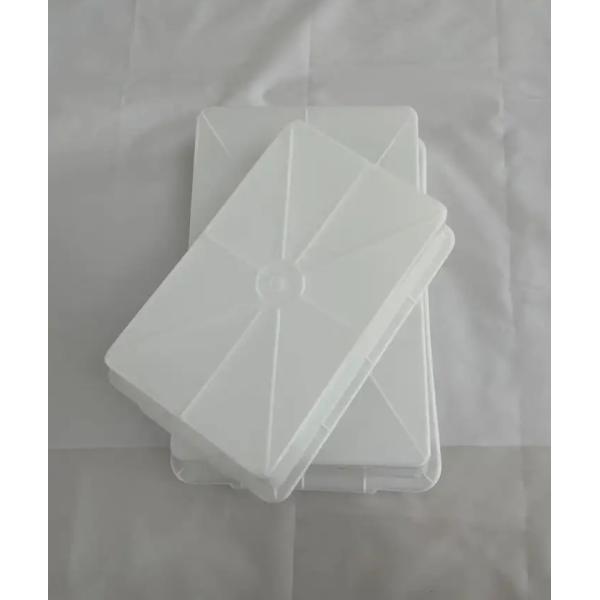 Plastic Rectangular White Supermarket Kitchen Ice Tray Food Square Basin Barbecue Storage Box