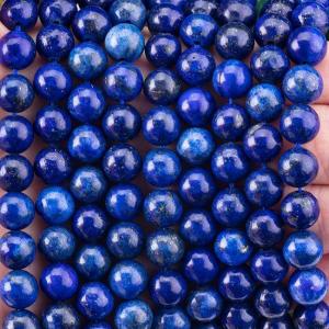 Buy cheap 8mm Dark Lapis Lazuli Gemstone Beads Healing Crystal Stone Beads For Jewelry Making product
