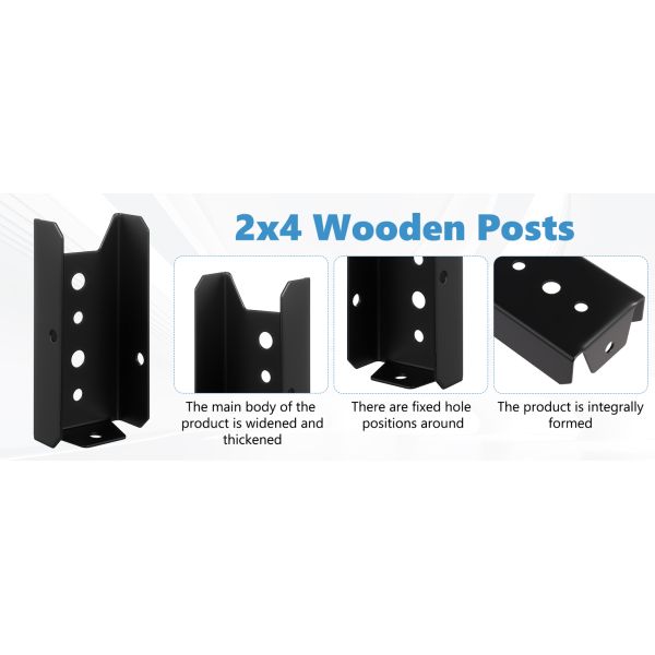 Deck Railing Brackets Connectors for 2x4 Wood Handrail Deck Stair Connectors