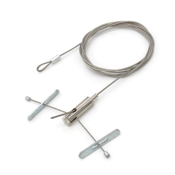 Adjustable Cross Cable Suspension Kit With Hook LED Light Picture Wire Suspension Kit
