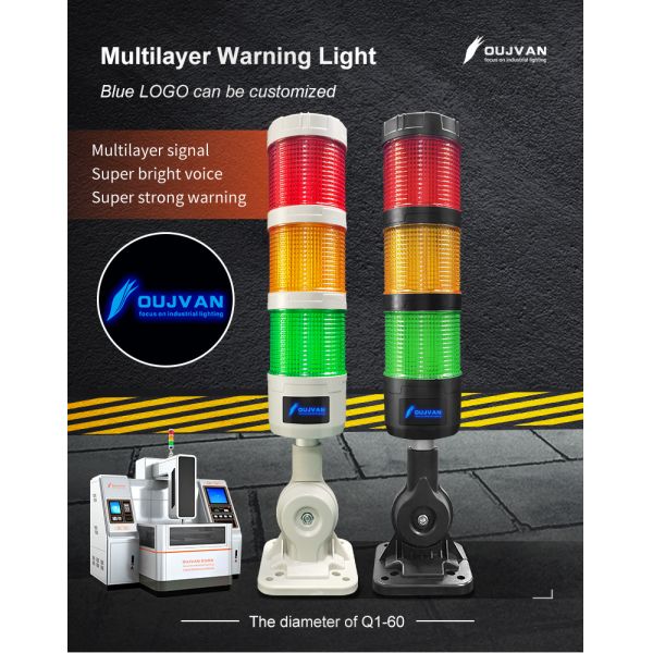 Tri Colors LED Signal Tower Light With Built In Buzzer And Working Temperature 50000C For Machine Tool