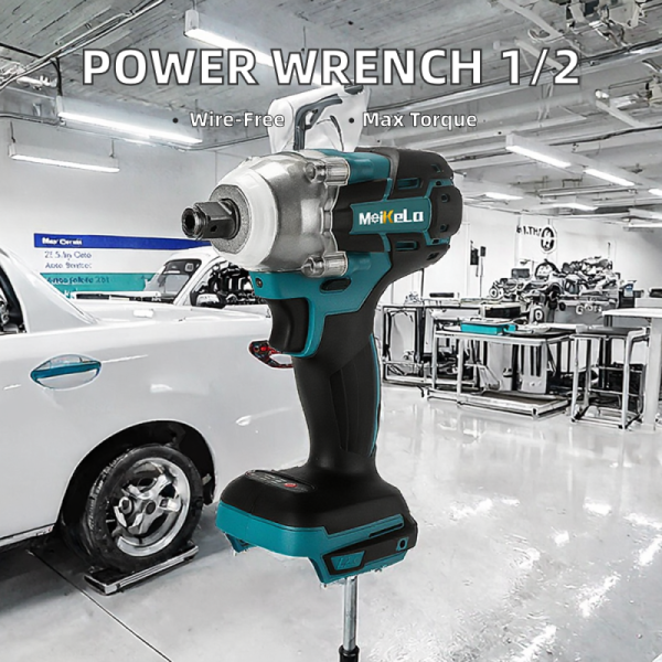 High Torque 1/2-Inch Electric Impact Wrench 21V Battery-Powered Brushless Auto Repair Tool Set
