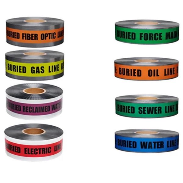 Custom Printed Logo Detectable Underground Marking Tape Roll Non-adhesive Warning Tape