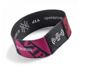 China Reusable Stretch Elastic RFID Wristbands For Events on sale