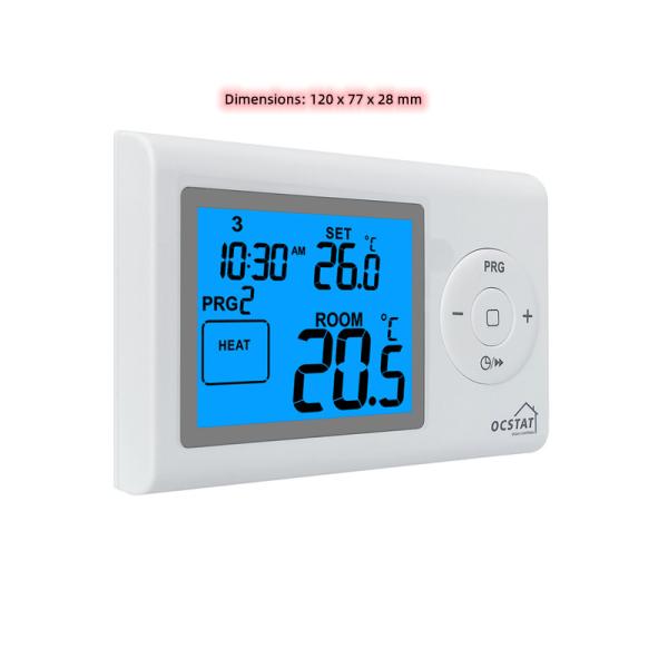 White Color Digital Room Thermostats with Digital Display Style