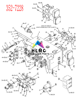 352-7228 3527228 Excavator Hydraulic Parts E325 Main Control Relief Valve
