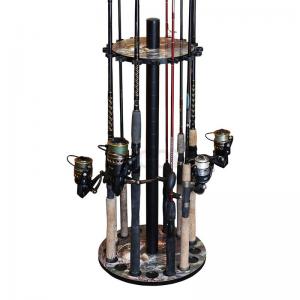 Buy cheap Wooden Fishing Rod Display Rack Round Pole Holder Fishing Reel Rack product