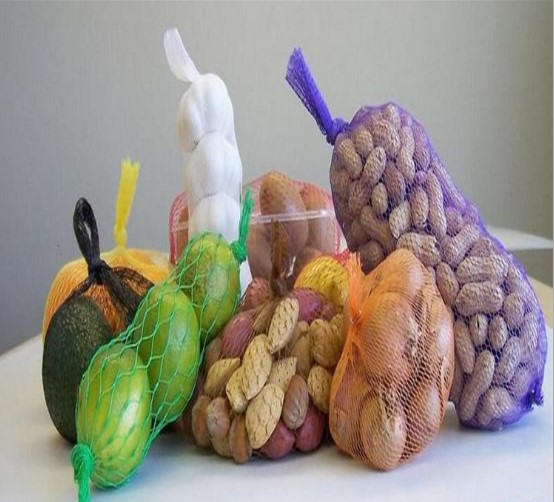 Fruits / Vegetables Mesh Netting Bags PE Material Solid Structure Long Lifespan