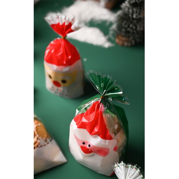 Stand Up Pouch Customized Christmas Candy Cookie Packaging Mylar Bag OPP Cellophane Snowflake Gravure Printing Packaging
