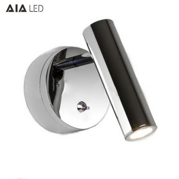 Switch flexible led reading wall lamp adjustable 3W led wall reading light headboard wall light