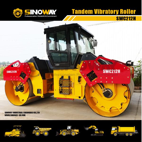 12 ton Hydrostatic Transmission Double Drum Vibratory Road Roller for road building