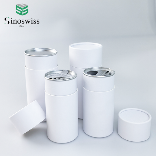 Custom Sizes Spice Paper Tubes Packaging Cardboard Container for Salt Pepper Seasoning