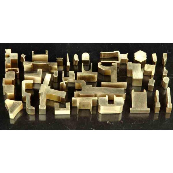copper alloy bronze extrusion profile section with teeth