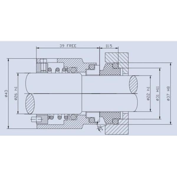 22mm Mechanical Seals For Lowara Pump SV E-SV W-0220.822.E.S LWSTKL01AC0