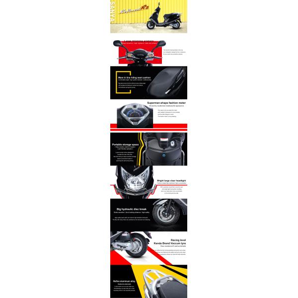 110CC Engine Gas Powered Motorcycle Large Blinking Winkers Superman Shape