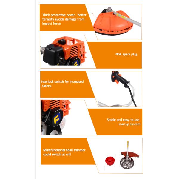 Single Cylinder Engine Anti Slip Grass Trimmer Brush Cutter Cordless