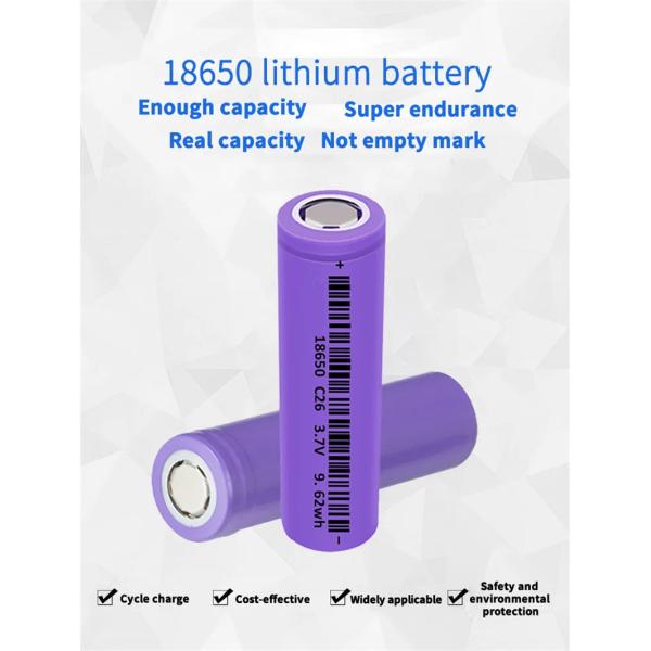 LiFePO4 Lithium Battery Custom 3.7V 2600mah 3000mah 3600mah 18650 Li-ion Battery Cell Wholesale Lithium Battery
