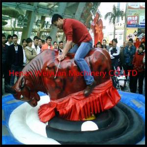 Buy cheap Giant Mechanical Rodeo Bull With Inflatable Mattress Interactive Game In Amusement Park product