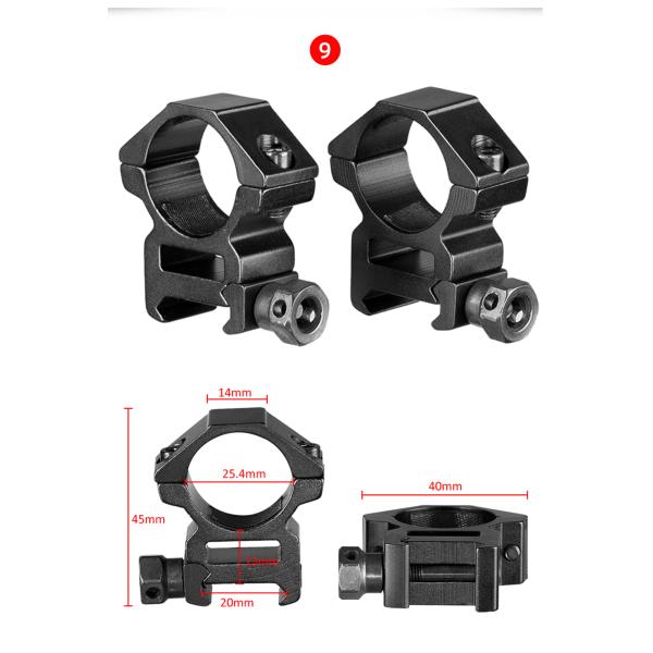 30mm 25.4mm Hunting Scope Rings And Mounts 11mm 20mm Dovetail Rail