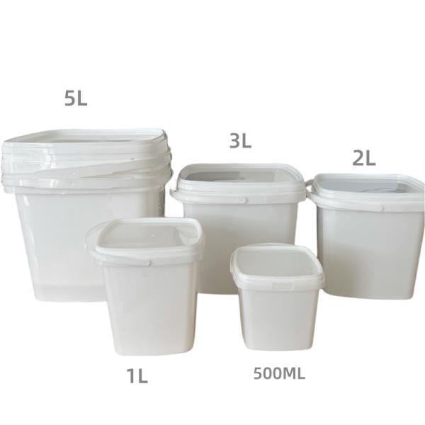 Recycle Custom Clear Round Packaging Container Bucket with Lid