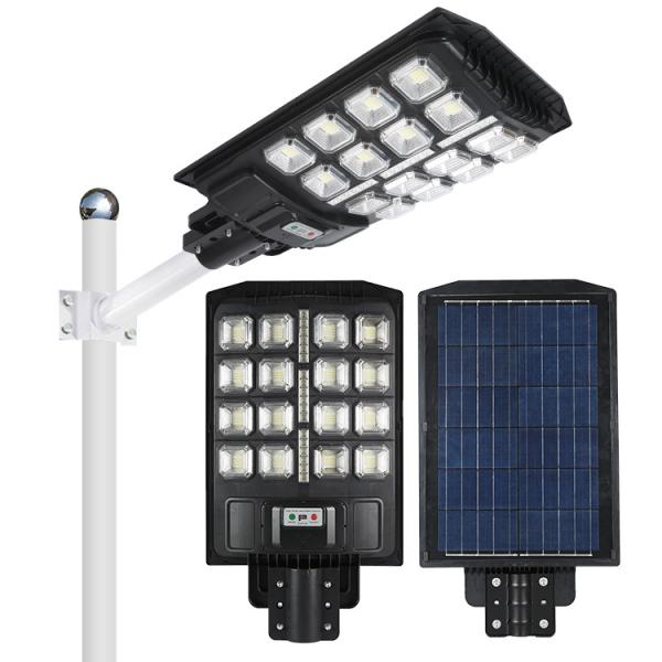 50w 100w 150w 200w 300w 400w waterproof IP65 ABS integrated led all in one solar street light outdoor dusk to dawn