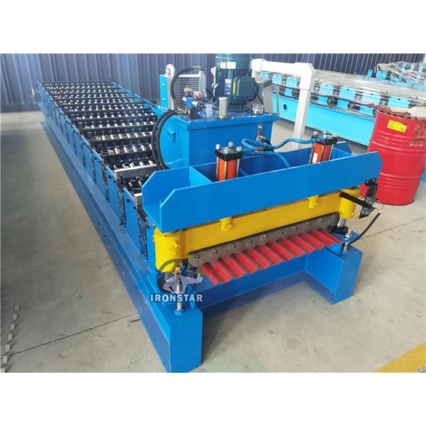 “Power Saving Automatic 836mm PPGI Corrugated Roof Roll Forming Machine Metal Wave Roof Sheet Making Machine PLC Control Power Saving 836mm Corrugated