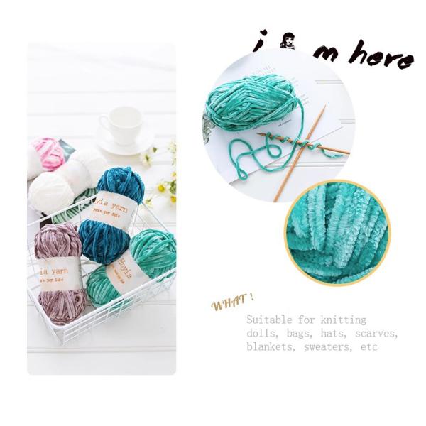 1/0.8NM 100% Polyester Jumbo Hand Knitted Chunky Chenille Yarn Baby Blanket Anti Bacteria