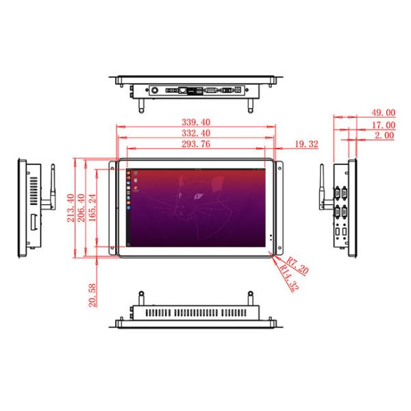 13.3-Inch Linux Embedded Touch Interface for Factory Monitoring, Energy Management, Public Transportation, and Digital Advertising
