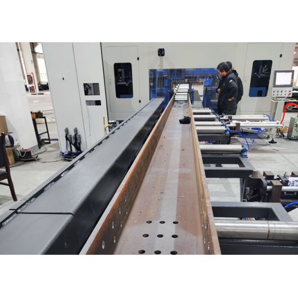 Total 3 Spindles CNC Structural Beam Drilling Machine Center 11/15KW Spindle Motor Power