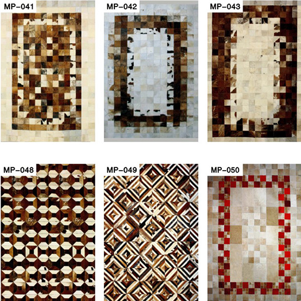 MP Series Luxury Leather Patchwork Carpet Customized 100% Natural Cow Rugs From China carpetsfactory-com.ecer.com